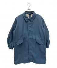 KUON (クオン) ボンディングステンカラーコート スカイブルー サイズ:M