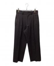 YOKE (ヨーク) 2TUCK WIDE GURKHA TROUSERS（ツータックワイドグルカトラウザー） ブラウン サイズ:2