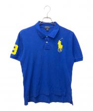 POLO RALPH LAUREN (ポロ・ラルフローレン) ビッグポニーポロシャツ ブルー×イエロー サイズ:XL