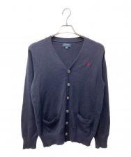 POLO RALPH LAUREN (ポロ・ラルフローレン) コットンニットカーディガン ネイビー サイズ:XL