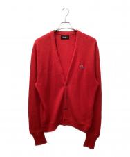 IZOD LACOSTE (アイゾッド ラコステ) 70-80's カーディガン レッド サイズ:採寸参照