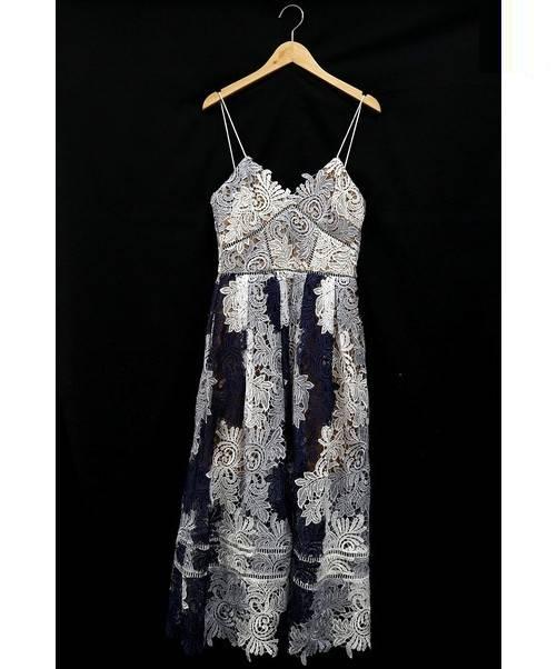 中古 古着通販 Self Portrait セルフポートレート レースワンピース アイボリー ネイビー サイズ Us4 ブランド 古着通販 トレファク公式 Trefac Fashion