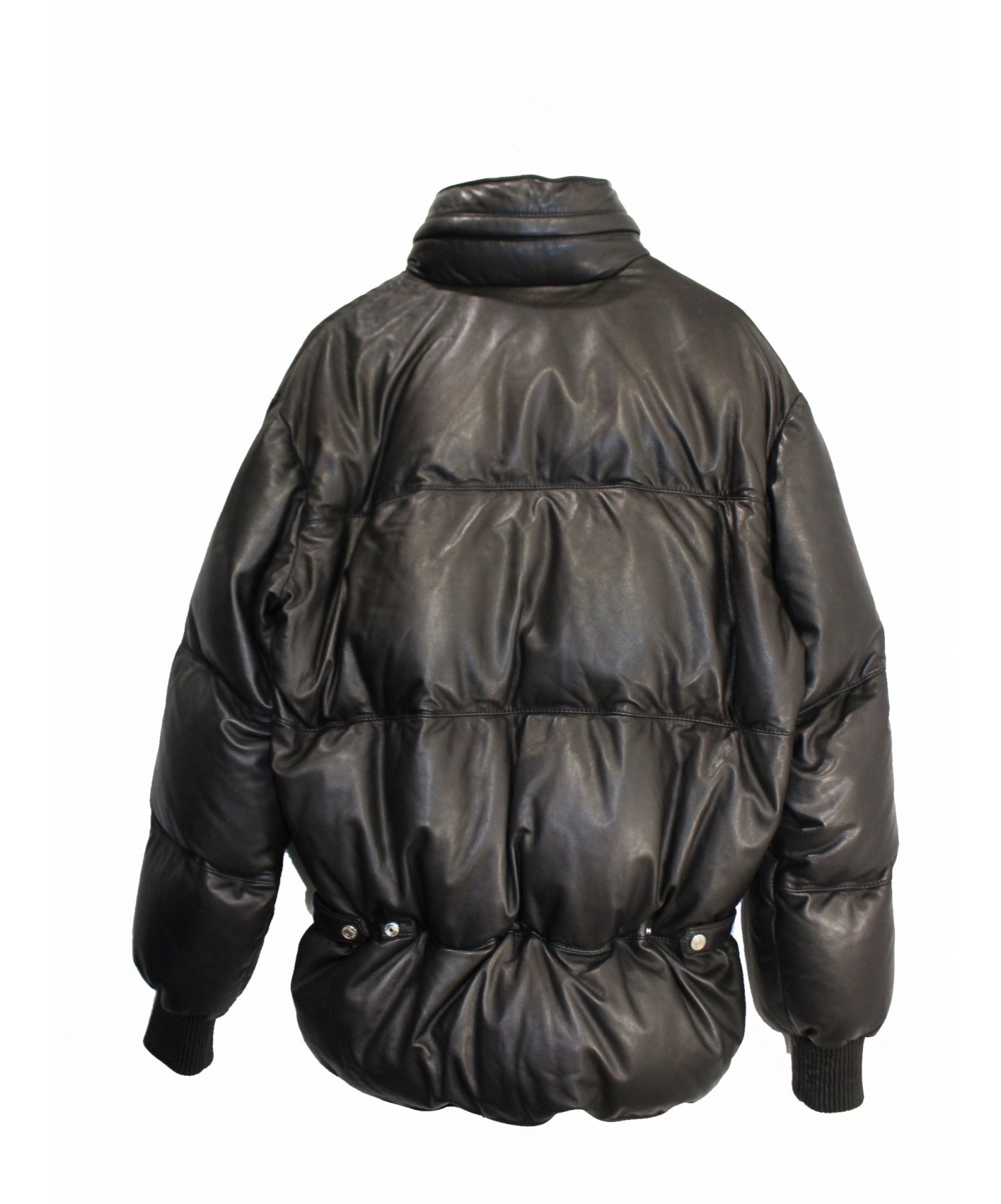 DSQUARED2 (ディースクエアード) レザーダウンジャケット ブラック サイズ:54