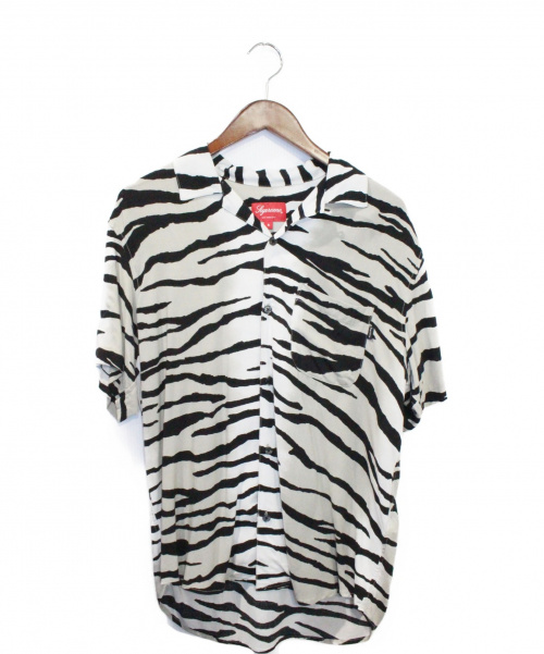 SUPREME（シュプリーム）Supreme (シュプリーム) Tiger Stripe Rayon Shirt グレー×ブラック サイズ:Sの古着・服飾アイテム