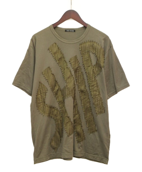 ISSEY MIYAKE（イッセイミヤケ）ISSEY MIYAKE (イッセイミヤケ) パッチデザインTシャツ オリーブ サイズ:4の古着・服飾アイテム