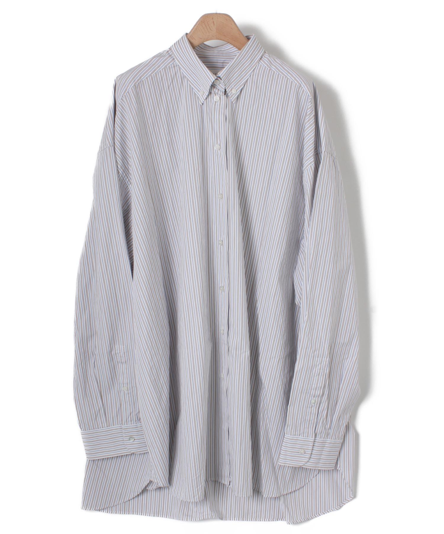 【中古・古着通販】Maison Margiela (メゾン マルジェラ) ストライプオーバーサイズシャツ サイズ:XXS｜ブランド・古着通販