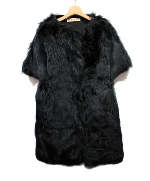 MARNI（マルニ）MARNI (マルニ) ムートンコート ブラック サイズ:36の古着・服飾アイテム