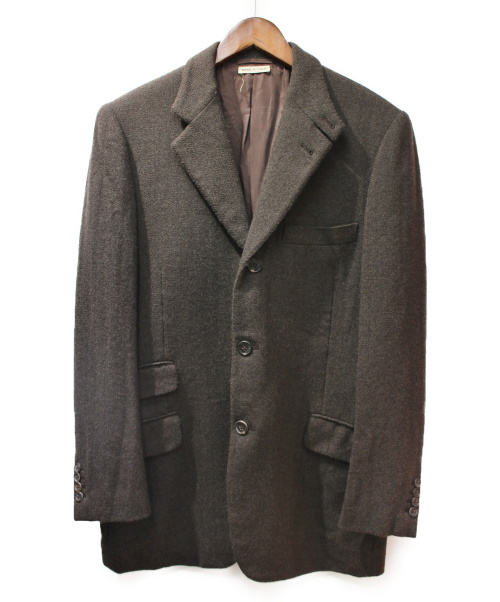 HERMES（エルメス）HERMES (エルメス) サイドレースウールジャケット ブラウン サイズ:48の古着・服飾アイテム