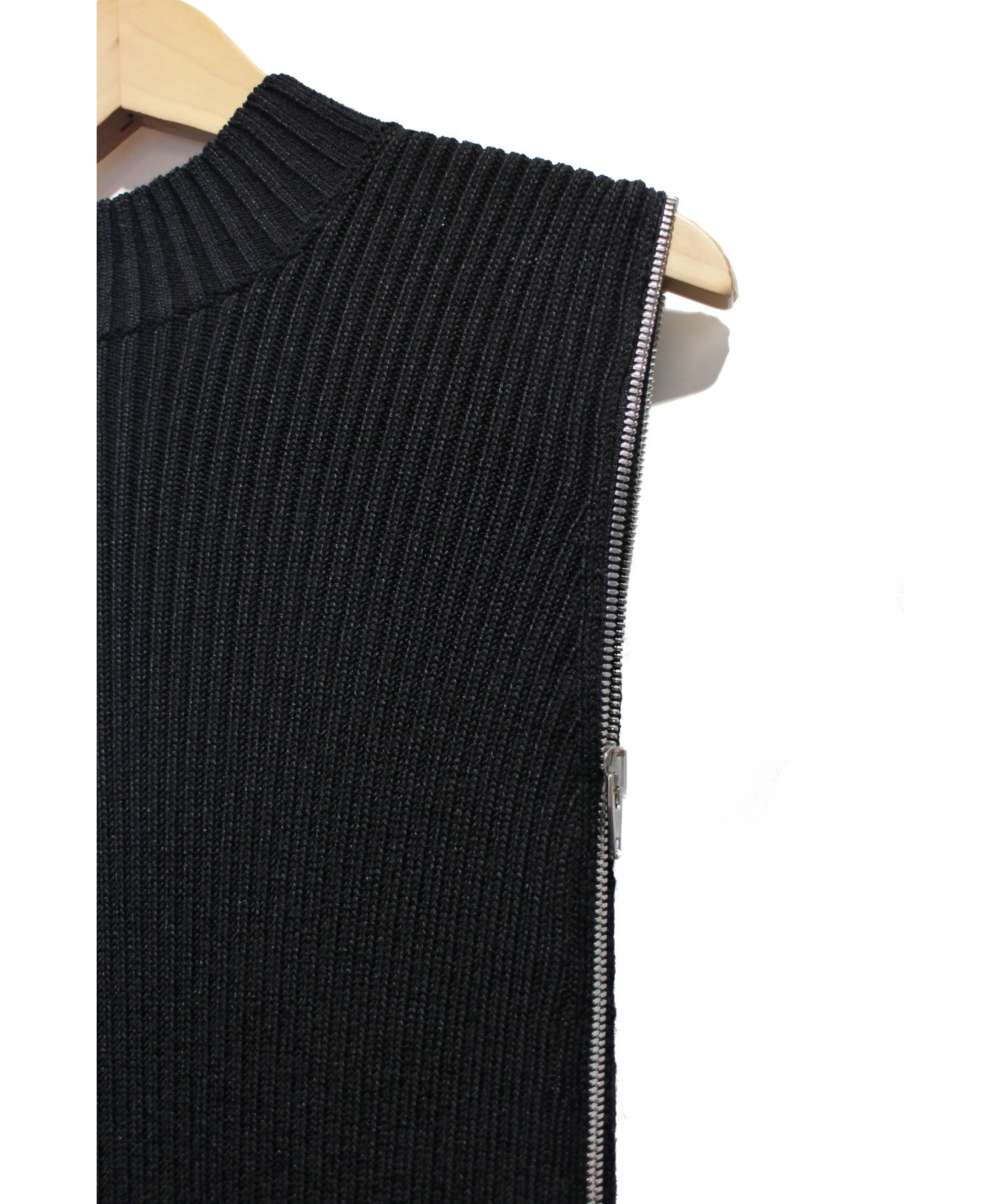 中古 古着通販 Celine セリーヌ ジップニットワンピース フィービー期 ブラック サイズ S ブランド 古着通販 トレファク公式 Trefac Fashion