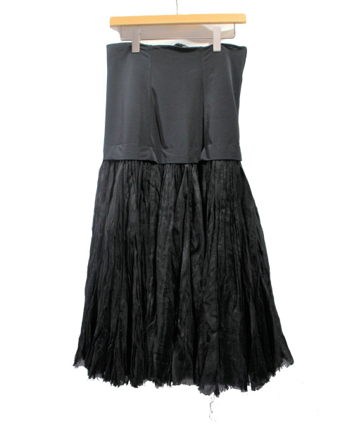 CELINE（セリーヌ）CELINE (セリーヌ) 切替スカート ブラック サイズ:42の古着・服飾アイテム