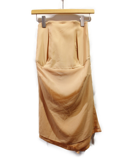 Maison Margiela（メゾンマルジェラ）Maison Margiela (メゾンマルジェラ) レイヤードスカート ピンクベージュ サイズ:36の古着・服飾アイテム