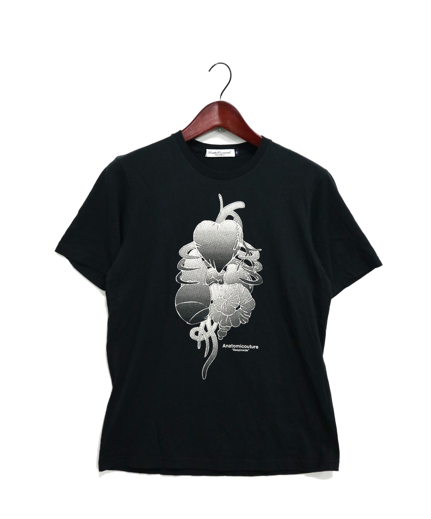 【中古・古着通販】UNDERCOVER (アンダーカバー) AnatomicoutureプリントTシャツ ブラック サイズ:2｜ブランド・古着