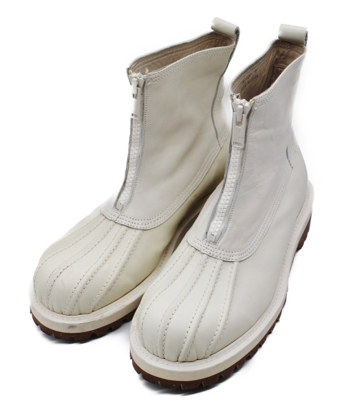 UNDERCOVER（アンダーカバー）UNDERCOVER (アンダーカバー) フロントジップビーンブーツ ホワイト サイズ:M N6F02の古着・服飾アイテム