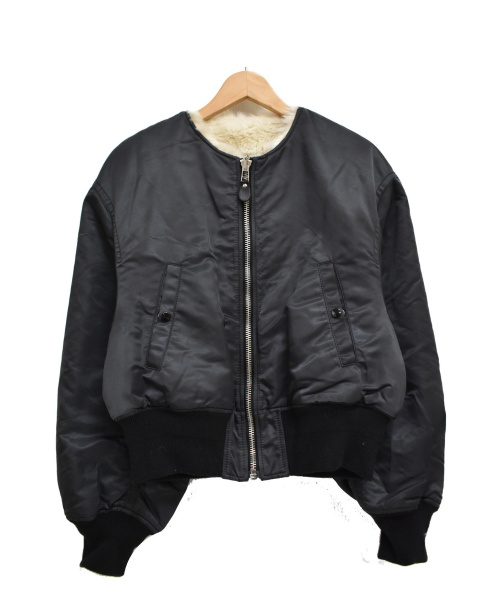 中古 古着通販 Macphee マカフィー ナイロン ファー コンビ ノーカラー ブルゾン Ma 1 ブラック サイズ 36 ブランド 古着通販 トレファク公式 Trefac Fashion