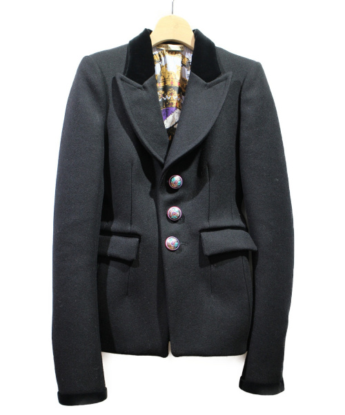 BALENCIAGA（バレンシアガ）BALENCIAGA (バレンシアガ) ウールテーラードジャケット ブラック サイズ:36の古着・服飾アイテム