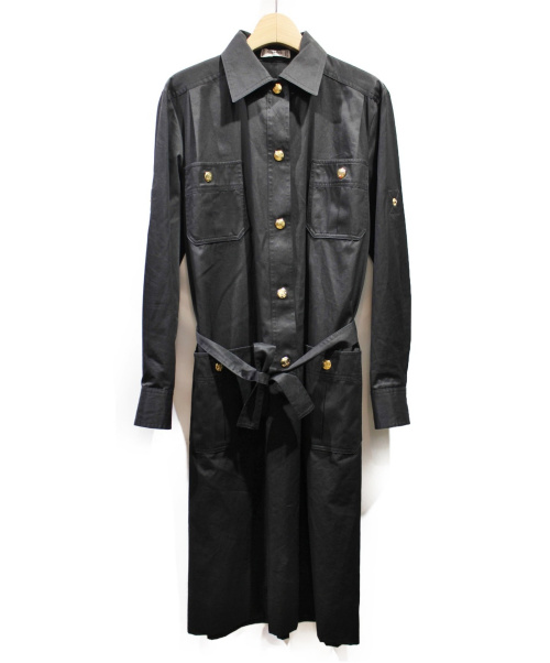 CELINE（セリーヌ）CELINE (セリーヌ) ヴィンテージシャツワンピース ブラック サイズ:2の古着・服飾アイテム