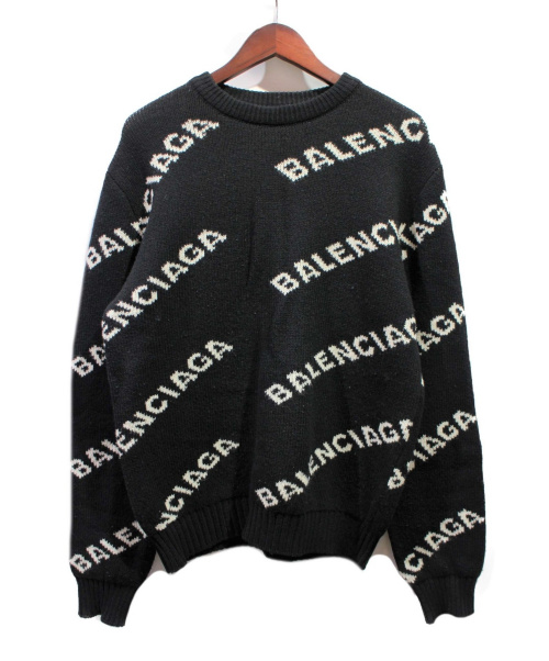 BALENCIAGA（バレンシアガ）BALENCIAGA (バレンシアガ) Itarsiaロゴニット ブラック サイズ:XSの古着・服飾アイテム
