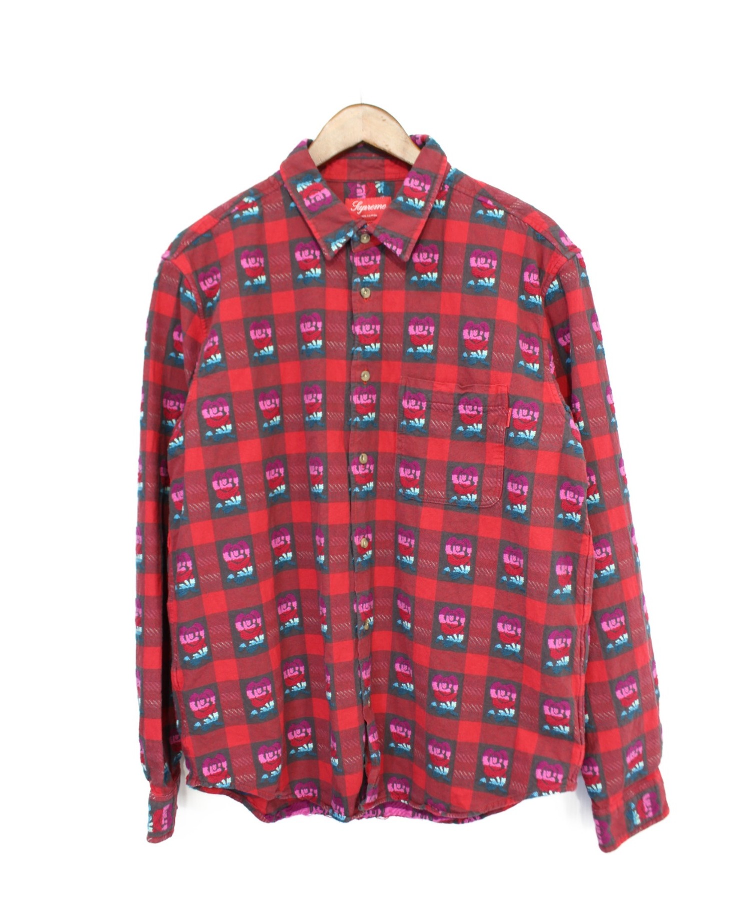 大特価安い Supreme - Supreme Rose Buffalo Plaid Shirt レッドの通販 