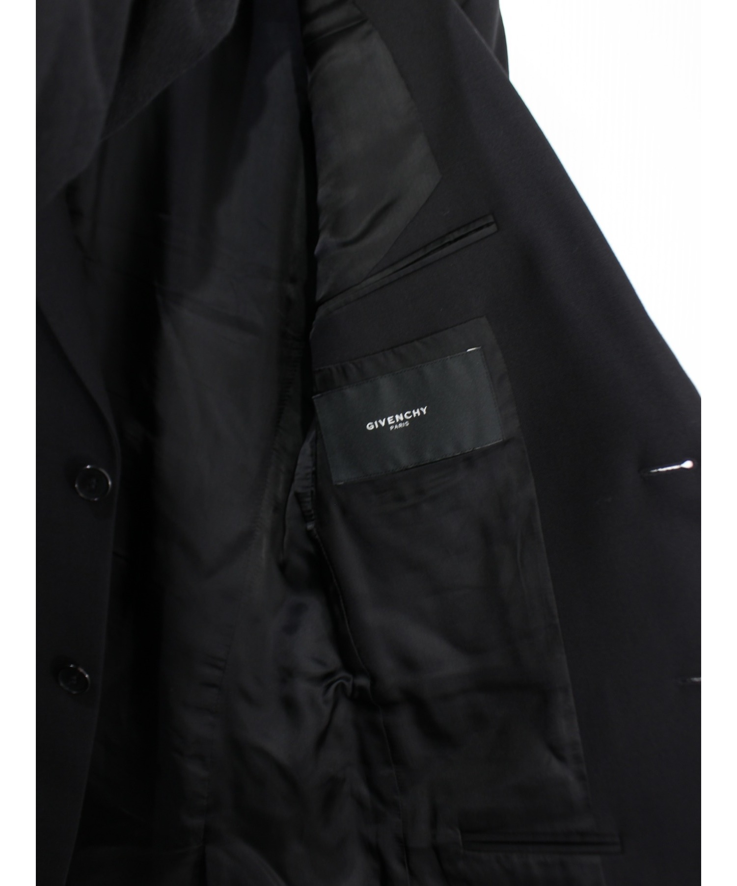 GIVENCHY (ジバンシィ) 襟ジップテーラードジャケット ブラック サイズ:46