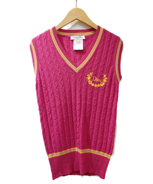 中古 古着通販 Christian Dior クリスチャンディオール ニットベスト ベリーピンク サイズ 40 ブランド 古着通販 トレファク公式 Trefac Fashion