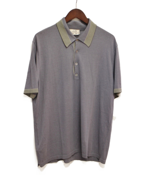 HERMES（エルメス）HERMES (エルメス) ポロシャツ ラベンダー サイズ:XLの古着・服飾アイテム