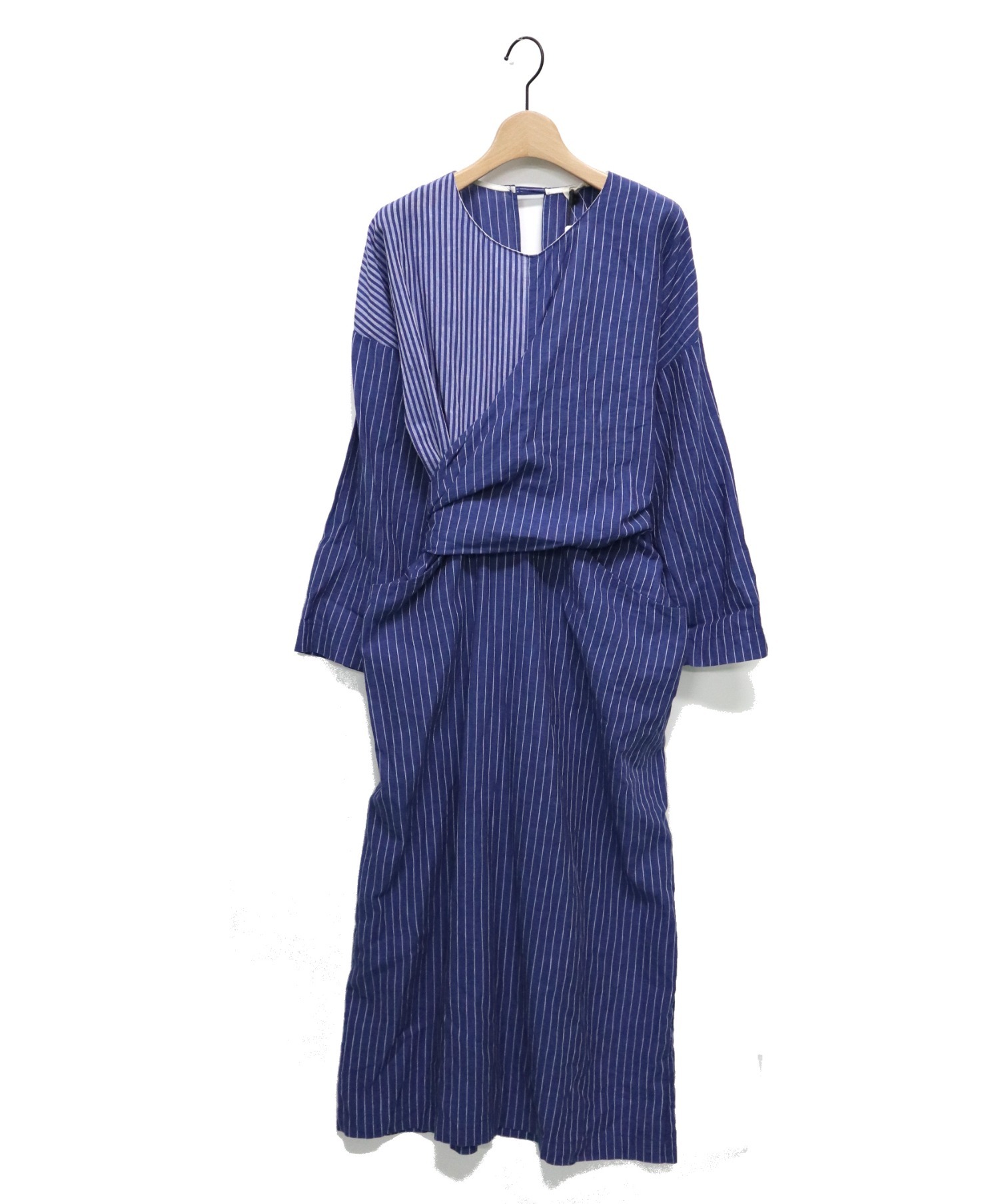 中古 古着通販 Tela テラ ストライプワンピース ブルー サイズ 42 ブランド 古着通販 トレファク公式 Trefac Fashion