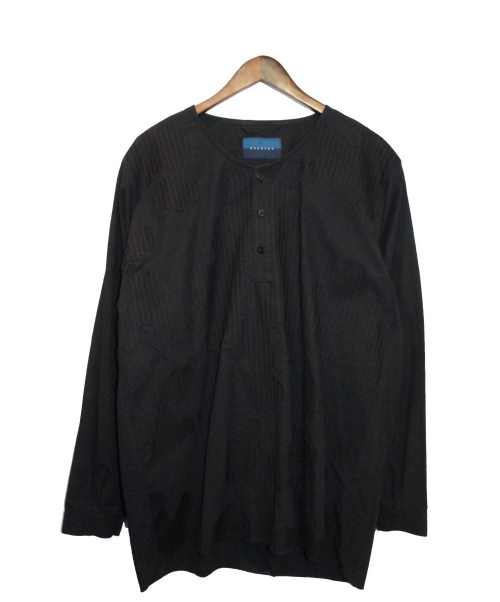 doublet（ダブレット）doublet (ダブレット) Bonding Opal Grandpa Shirt ブラック サイズ:Mの古着・服飾アイテム