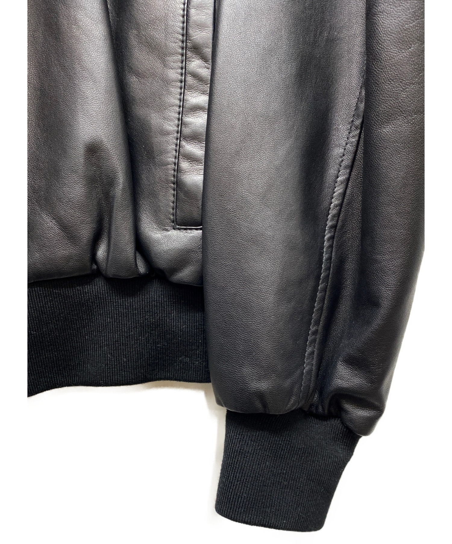 中古 古着通販 Gucci グッチ レザージャケット ブラック サイズ Size 46 ブランド 古着通販 トレファク公式 Trefac Fashion