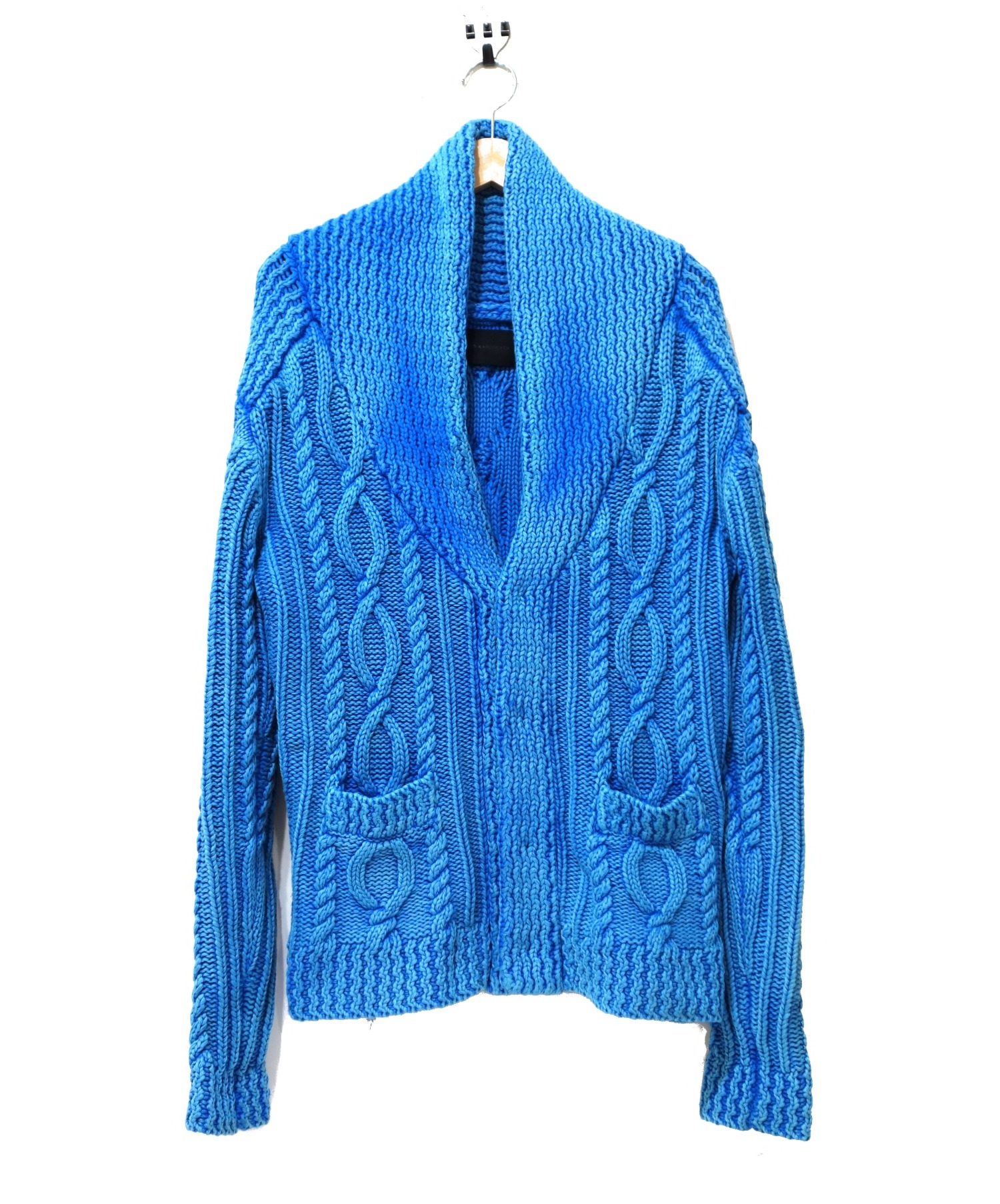 中古 古着通販 Junhashimoto ジュンハシモト サンドブラストショールカラーカーディガン インディゴ サイズ 2 ブランド 古着通販 トレファク公式 Trefac Fashion