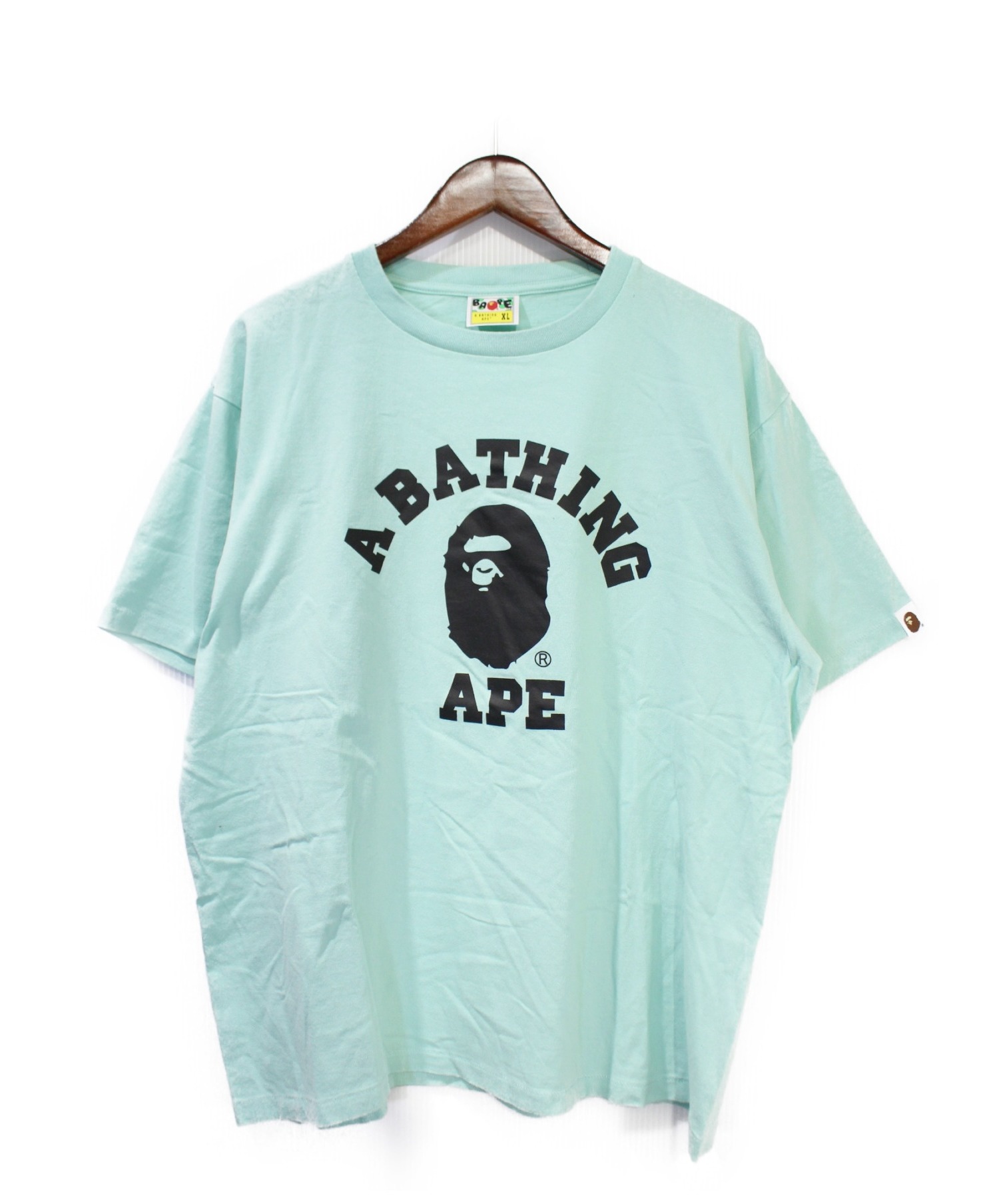A BATHING APE (アベイシングエイプ) プリントTシャツ ターコイズ サイズ:XL