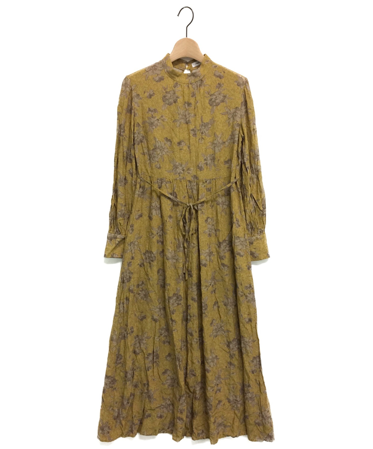 中古 古着通販 Fray Id フレイアイディー ヴィンテージプリントワンピース イエロー サイズ 0 ブランド 古着通販 トレファク公式 Trefac Fashion