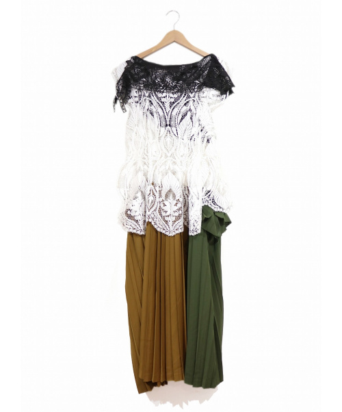 中古 古着通販 Toga トーガ ドッキングワンピース Lace Dress カーキ ブラウン サイズ 36表記 未使用品 Ta Fh039 ブランド 古着通販 トレファク公式 Trefac Fashion