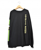 VOTE MAKE NEW CLOTHES（ヴォートメイクニュークローズ）の古着「CHARLIEBROWN L/S TEE」｜ブラック