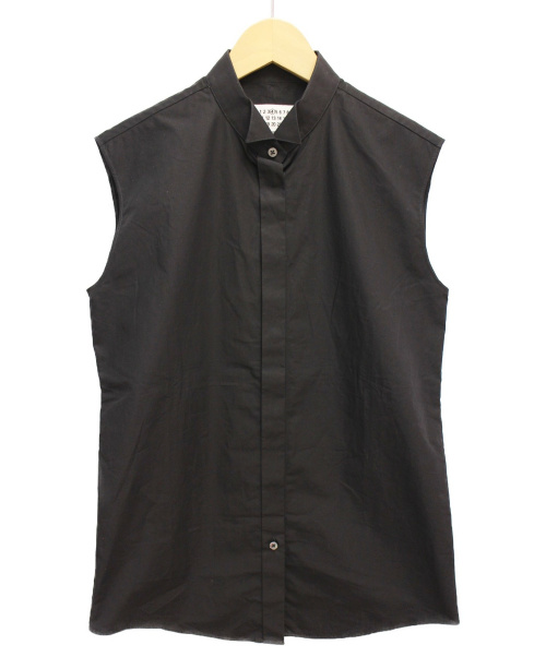Maison Margiela（メゾンマルジェラ）Maison Margiela (メゾンマルジェラ) ノースリーブシャツ ブラック サイズ:40の古着・服飾アイテム
