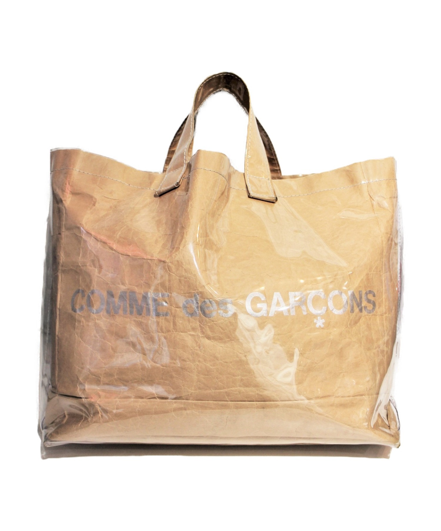 【中古・古着通販】COMME des GARCONS (コムデギャルソン) PVCトートバッグ ベージュ サイズ:- GO-K201｜ブランド