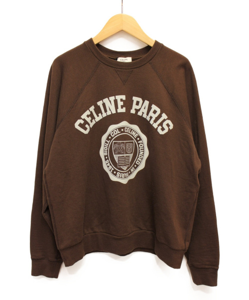 CELINE（セリーヌ）CELINE (セリーヌ) フロッククラシックスウェット ブラウン サイズ:Mの古着・服飾アイテム