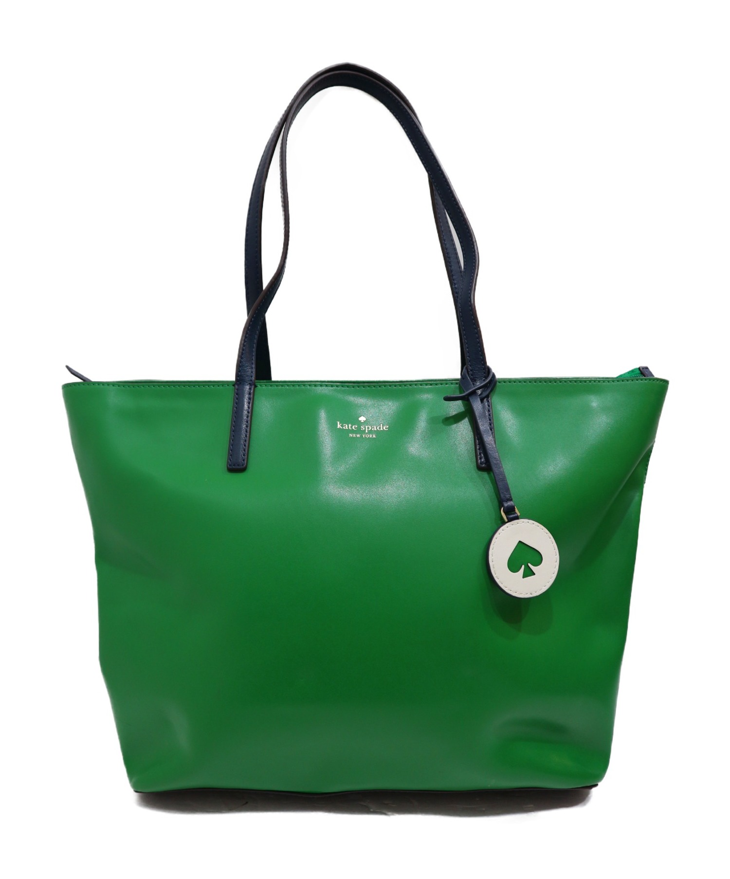 中古 古着通販 Kate Spade ケイトスペード トートバッグ グリーン ネイビー Wkru5900 ブランド 古着通販 トレファク公式 Trefac Fashion