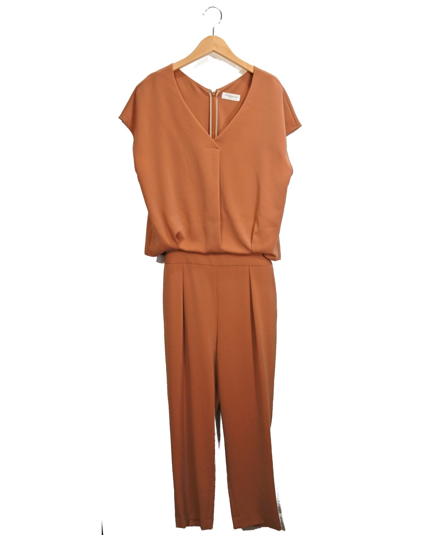 中古 古着通販 Tomorrow Land トゥモローランド ブロークンツイルvネックコンビネゾン オレンジ サイズ 36 ブランド 古着通販 トレファク公式 Trefac Fashion