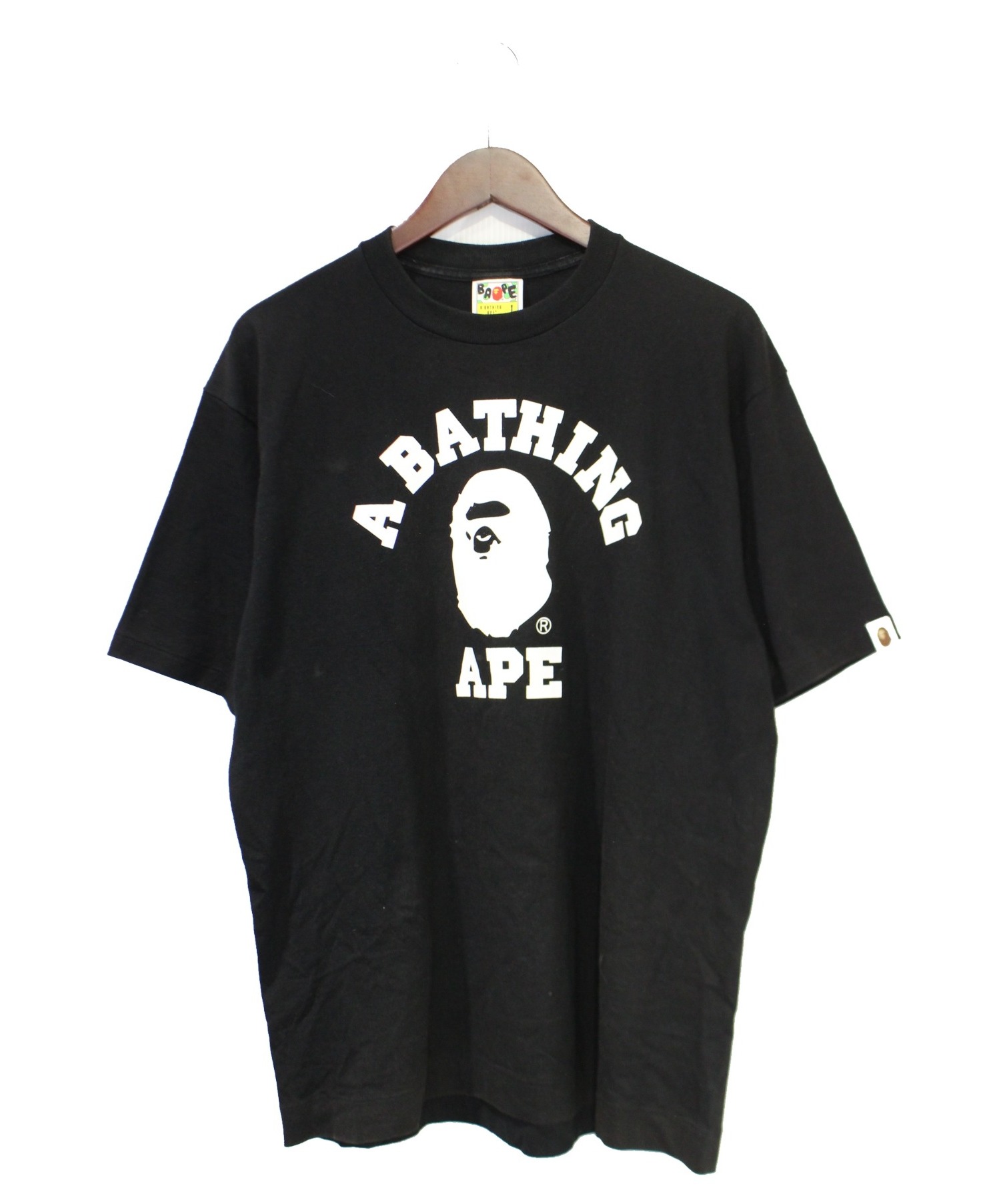 【中古・古着通販】A BATHING APE (アベイシングエイプ) Tシャツ ブラック サイズ:Ⅼ｜ブランド・古着通販 トレファク公式