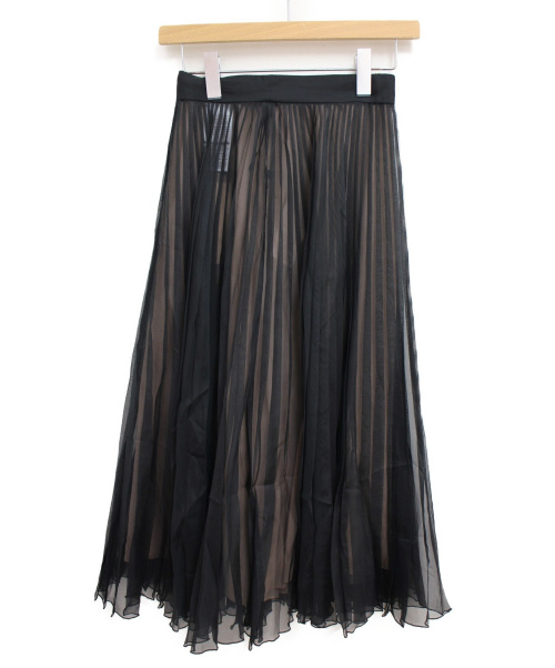 GUCCI（グッチ）GUCCI (グッチ) シアープリーツスカート ブラック サイズ:36の古着・服飾アイテム