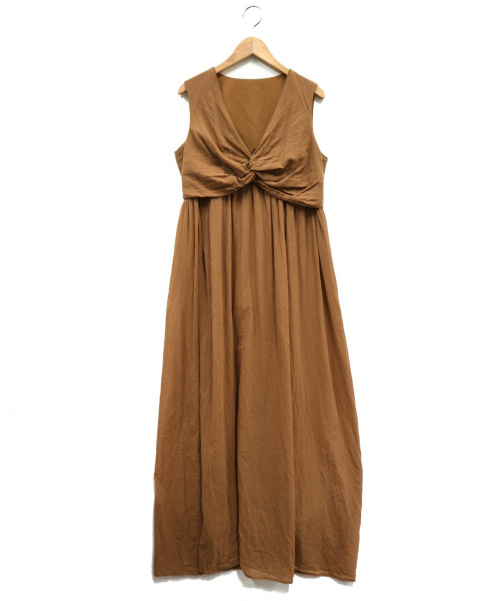 中古 古着通販 Laventure Martinique ラヴァチュール マルティニーク コットンボイルフロントツイストワンピース ブラウン サイズ ブランド 古着通販 トレファク公式 Trefac Fashion