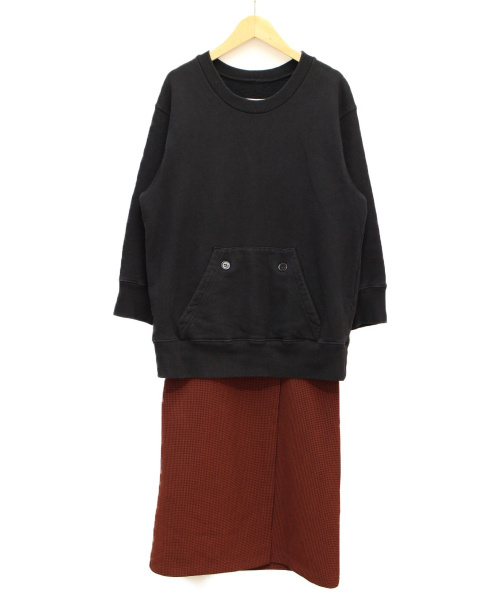 中古 古着通販 Mm6 Maison Margiela エムエムシックスメゾンマルジェラ ドッキングワンピース ブラック サイズ 36 ブランド 古着通販 トレファク公式 Trefac Fashion