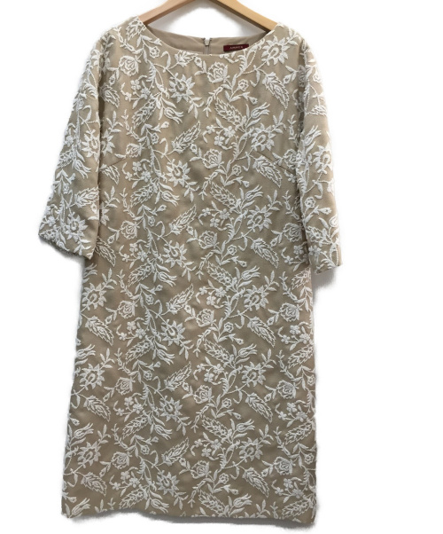 中古 古着通販 Amaca アマカ 刺繍ワンピース ベージュ サイズ Size 38 ブランド 古着通販 トレファク公式 Trefac Fashion