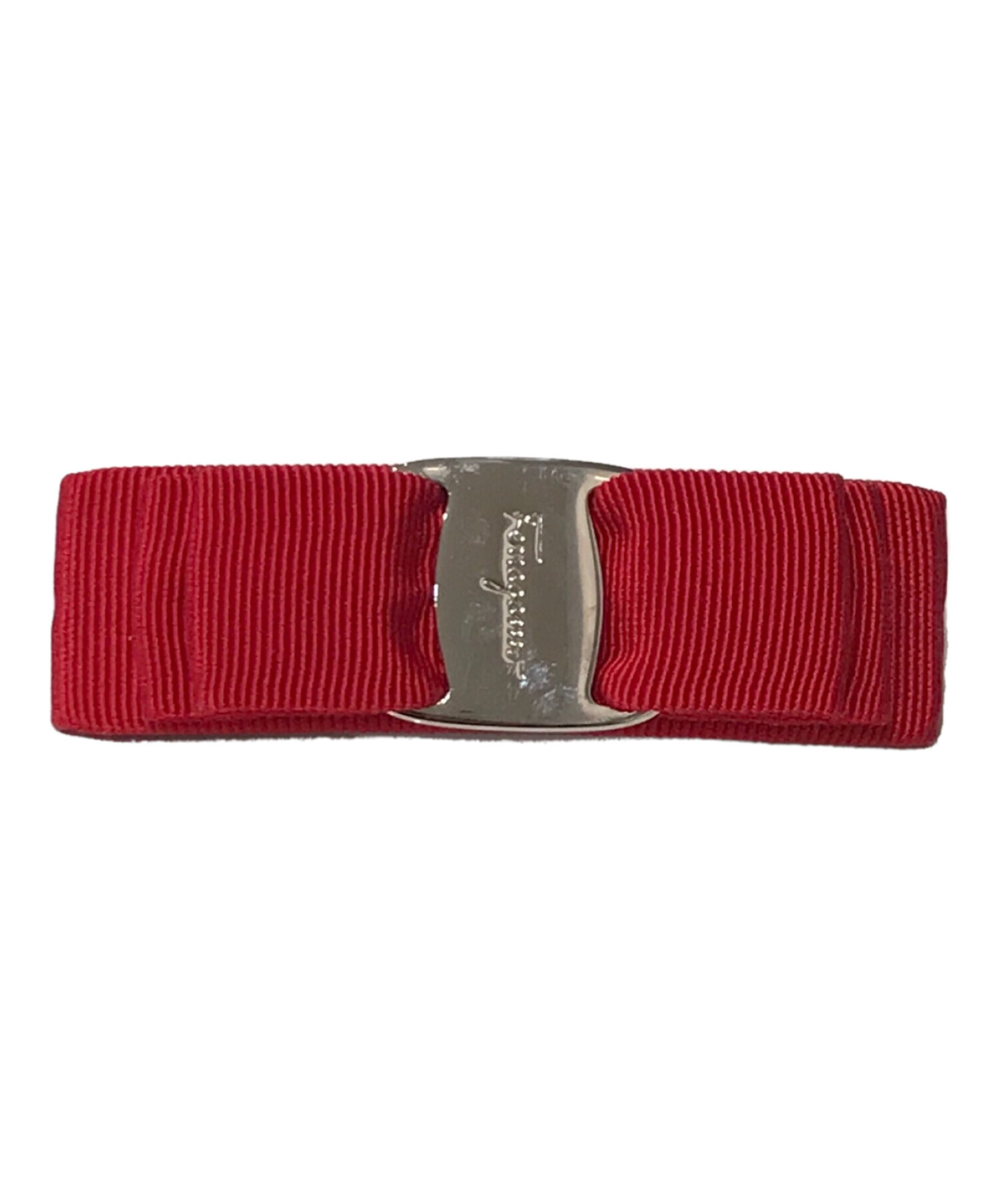 中古 古着通販 Salvatore Ferragamo サルヴァトーレ フェラガモ ヴァラリボンバレッタ レッド ブランド 古着通販 トレファク公式 Trefac Fashion