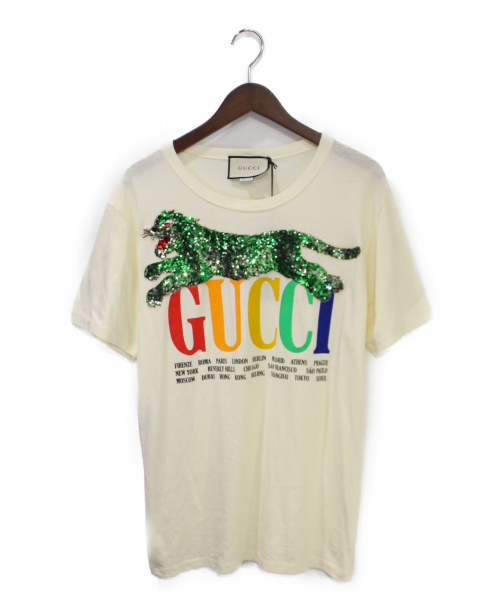 GUCCI（グッチ）GUCCI (グッチ) Tシャツ アイボリー サイズ:Sの古着・服飾アイテム