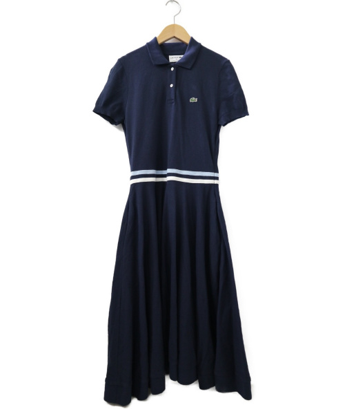 中古 古着通販 Lacoste ラコステ フレアポロシャツワンピース ネイビー サイズ 38 未使用品 ブランド 古着通販 トレファク公式 Trefac Fashion