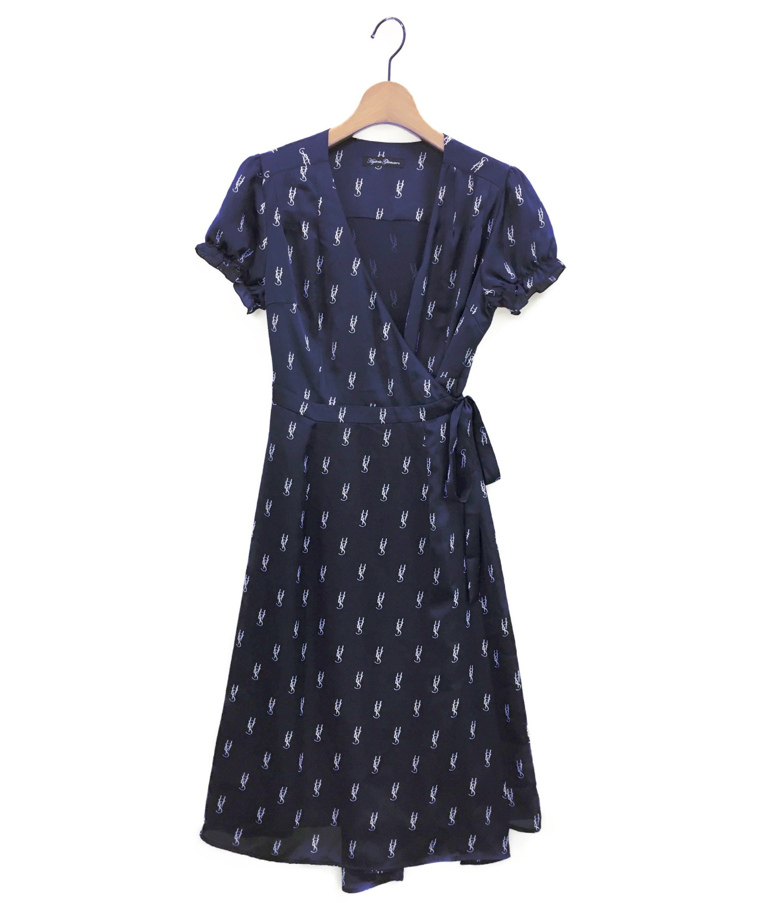 中古 古着通販 Hysteric Glamour ヒステリックグラマー Hys Monogram柄 カシュクールワンピース ネイビー サイズ Free ブランド 古着通販 トレファク公式 Trefac Fashion