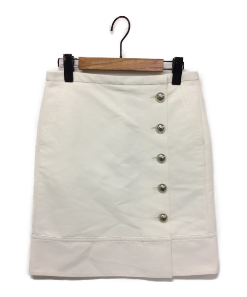 GUCCI（グッチ）GUCCI (グッチ) フロントボタンスカート ホワイト サイズ:36の古着・服飾アイテム
