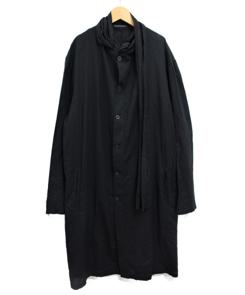 YohjiYamamoto pour homme（ヨウジヤマモトプールオム）YohjiYamamoto pour homme (ヨウジヤマモトプールオム) ストールロングシャツ ブラック サイズ:3の古着・服飾アイテム