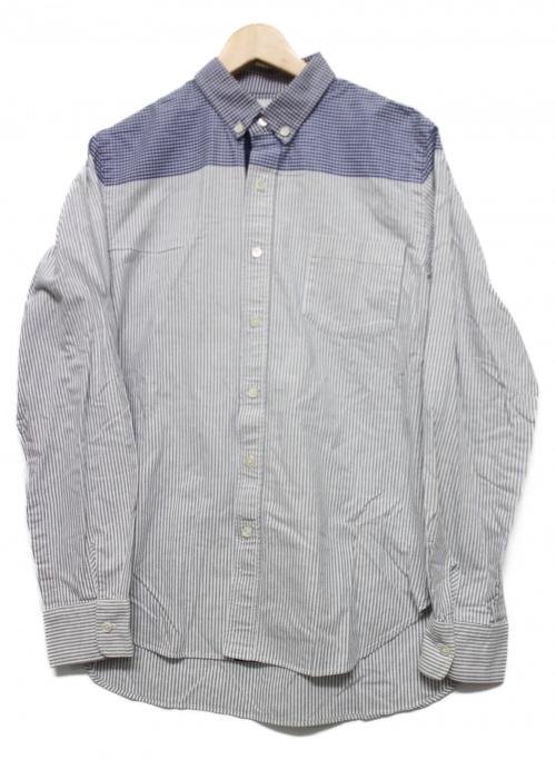 sacai（サカイ）sacai (サカイ) チェックストライプシャツ ブルー×ホワイト サイズ:3の古着・服飾アイテム